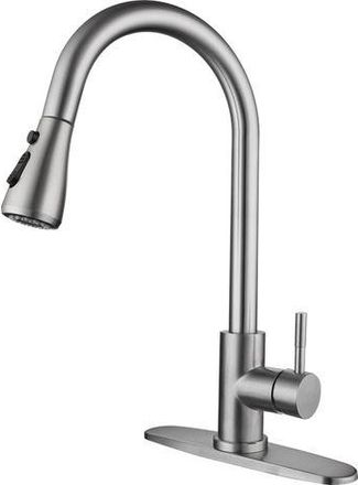 OEM Grifo De Fregadero De Cocina, Acero Inoxidable, Plateado