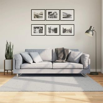 vidaXL Alfombra De Pelo Corto Suave Lavable Huarte Gris 160x160 Cm Vidaxl