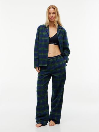 Tommy Hilfiger Womens Plaid Flannel Sleep Pant - Buffalo Check Evergreen - XL
