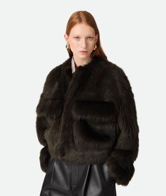 Bottega Veneta Toscana Shearling Cropped Blouson - Bottega Veneta
