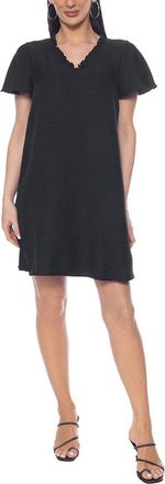 Tash + Sophie Macarena Flutter Sleeve Ruffle V Neck