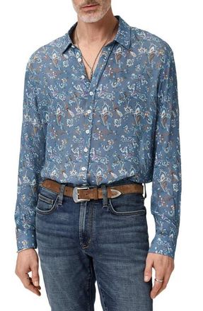John Varvatos Bucks Button-Up Shirt in Steel Blue at Nordstrom, Size X-Large