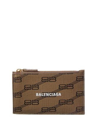 Balenciaga Bb Monogram Coated Canvas Card Case
