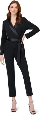 Adrianna Papell Crepe Tuxedo Jumpsuit