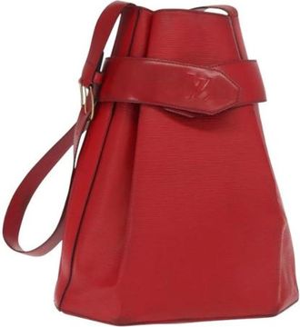 Louis Vuitton Pre-owned Bucket Bag - Dames - Vintage Tas - Rood - ONE Size - Leer - Vintage