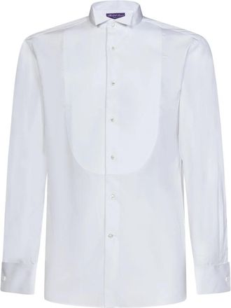 Ralph Lauren Katoenen smoking overhemd - Heren - Zakelijke Overhemden - Wit - 2XL - Katoen - Overhemden