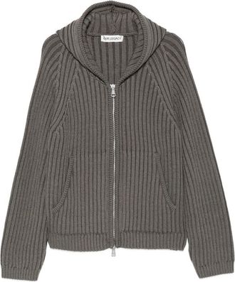 Our Legacy Level Ribbed-knit Hoodie Cardigan