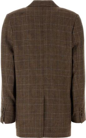 A.P.C. Womens Embroidered Wool Annie Blazer Marron Abiti Dress