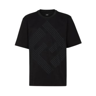 Fendi Heren, Tops, Zwart, Maat: XL Katoen