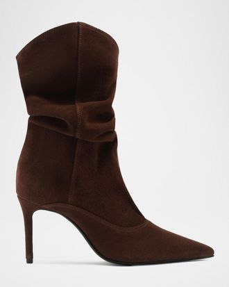 Schutz 85mm Maryana Slouch Nubuck Booties