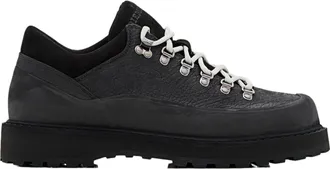 Diemme Black Cornaro Worked Suede Low-Top Sneakers