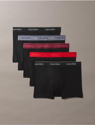Calvin Klein Mens Cotton Classics 5-Pack Trunk - Black - XL