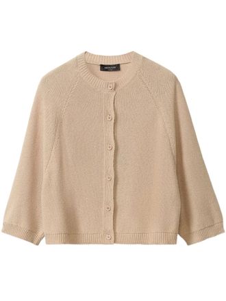 Fabiana Filippi purl-knit cardigan - women - Fabric - M - Brown