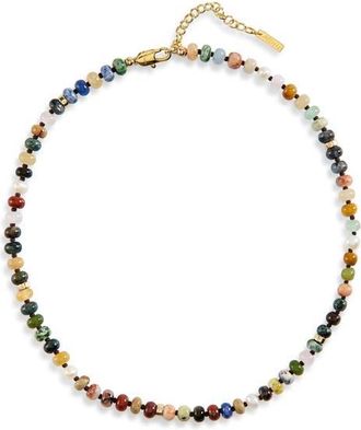 &Eacute;liou Samara Beaded Necklace in Green Multi at Nordstrom, Size 16