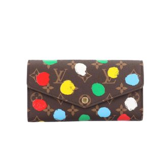 Louis Vuitton Dot Infinity (Yayoi Kusama) Brown Multi-Color Monogram Long Wallet (Bi-Fold) (Pre-Owned)