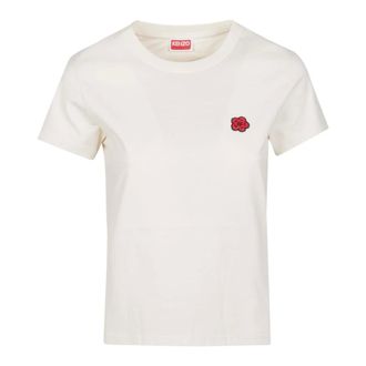 Kenzo T-Shirts, female, Beige, Size: XS Gots Boke Flower Crest Classic T-Shirt