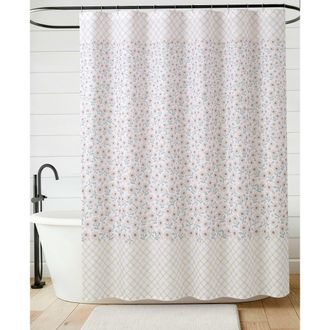 Jessica Simpson Floral Shower Curtain in Zexie Border Blush at Nordstrom Rack