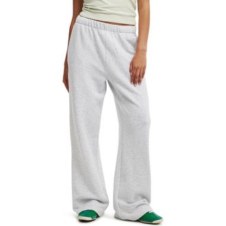 Cotton On Womens Wide Leg Sweatpant in Soft Grey Marle at Nordstrom, Size Xxx-Small