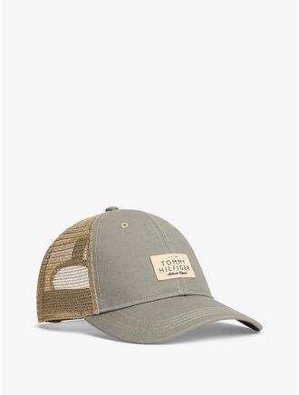 Tommy Hilfiger Mens Hilfiger Logo Patch Trucker Cap - Green