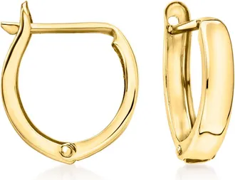 RS Pure by Ross-Simons 14kt Yellow Gold Huggie Hoop Earrings
