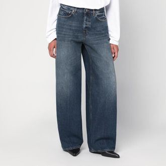 Haikure Dark blue washed effect jeans