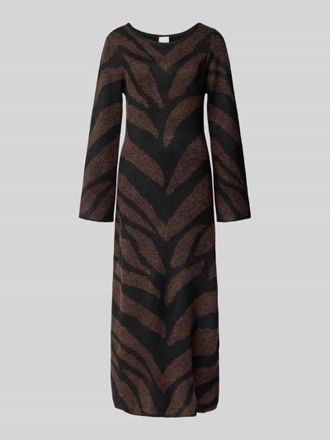 Ichi Midikleid in Strick-Optik Modell Dasila in Black, Größe XS