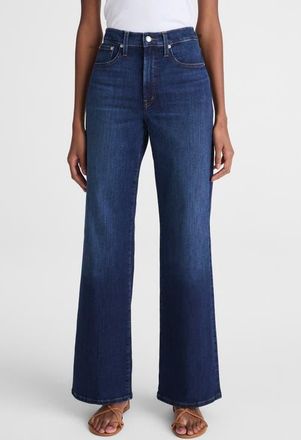 Madewell The Super Stretch Wide Leg Jeans in Deep Ocean Wash at Nordstrom, Size 30