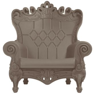 Slide Queen Of Love Grigio Tortora Poltrona Design Originale Slide Colorata Moderna Barocca Regina