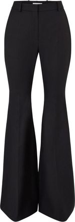 Nina Ricci wool gabardine flared trousers - Black