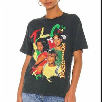 Daydreamer Tlc No Scrubs Tee In Vintage Black