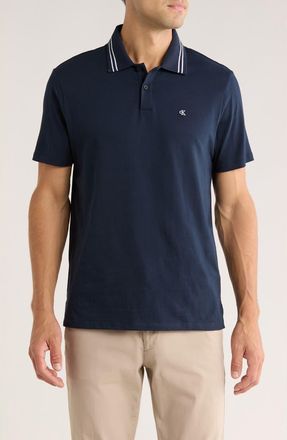 Calvin Klein Tipped Knit Polo in Dark Sapphire at Nordstrom Rack, Size Xx-Large
