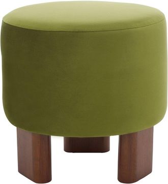 Safavieh Mista Ottoman With Wood Legs