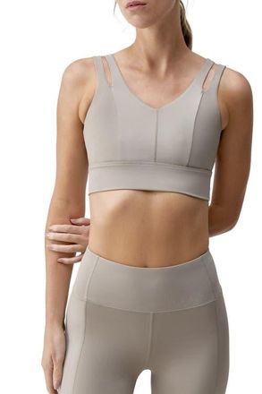 Born Living Yoga Maan Medium Support Performance Sport Top in Grain at Nordstrom, Size Large