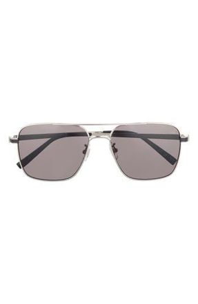 Dunhill 58mm Aviator Sunglasses in Silver Silver Grey at Nordstrom Rack