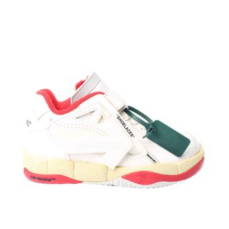 Off-white Womens Off White Low Top Puzzle Couture Trainers in red - Size UK 3