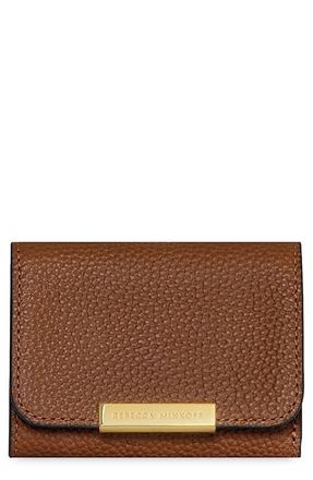 Rebecca Minkoff Insider Compact Leather Trifold Wallet in Tawny at Nordstrom