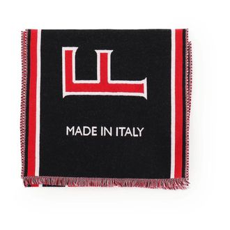 Ferragamo Winter Scarves, male, Black, Size: ONE SIZE Black Wool Scarf with Reversed Logo