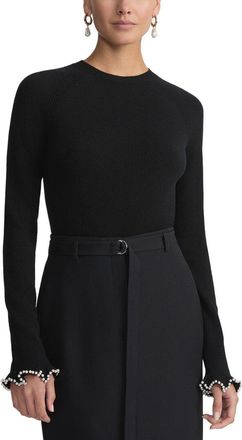 Lafayette 148 New York Petite Hand-Beaded Sweater
