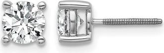 Diamond2Deal 14k Yellow Gold 1 ct Round Lab Grown Diamond Stud Earrings Screw Back VS Clarity, D-E Color