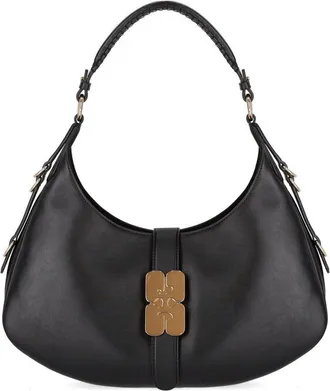 Ganni Kat Black Small Shoulder Bag