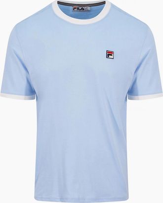 Fila Mens Marconi Essential Ringer T-Shirt | Frozen Fjord White - Blue - Size: 42