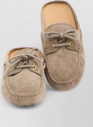 Tod's leather boat loafer style slider sandals