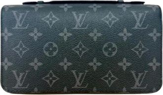 Louis Vuitton Pre-owned Clutches, male, Black, Size: ONE SIZE Pre-owned Monogram Eclipse Long Wallet (bi-fold)