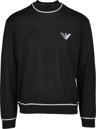 Emporio Armani Fine Knit Sweater Virgin Wool - Black