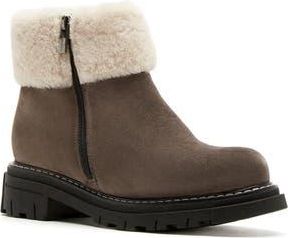 La Canadienne Declan Waterproof Genuine Shearling Boot in Cement Suede at Nordstrom Rack, Size 5.5