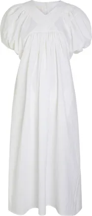 Les Vacances d'Irina Mo Crinkled Cotton Maxi Dress - White - 1 (XS / S)