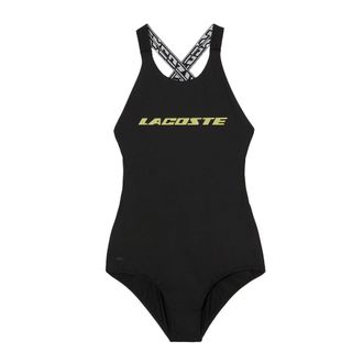 Lacoste Dames/dames zwempak uit &eacute;&eacute;n stuk (Zwart)