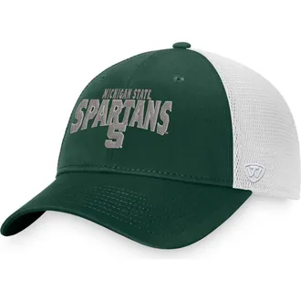 Top of the World Mens Top of the World Green/White Michigan State Spartans Breakout Trucker Snapback Hat at Nordstrom