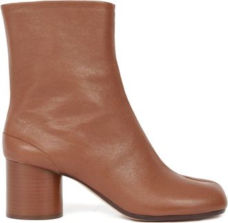 Maison Margiela Tabi leren enkellaarzen