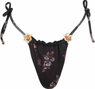 SOAH Womens Juliet Bikini Bottoms In Midnight Roses
